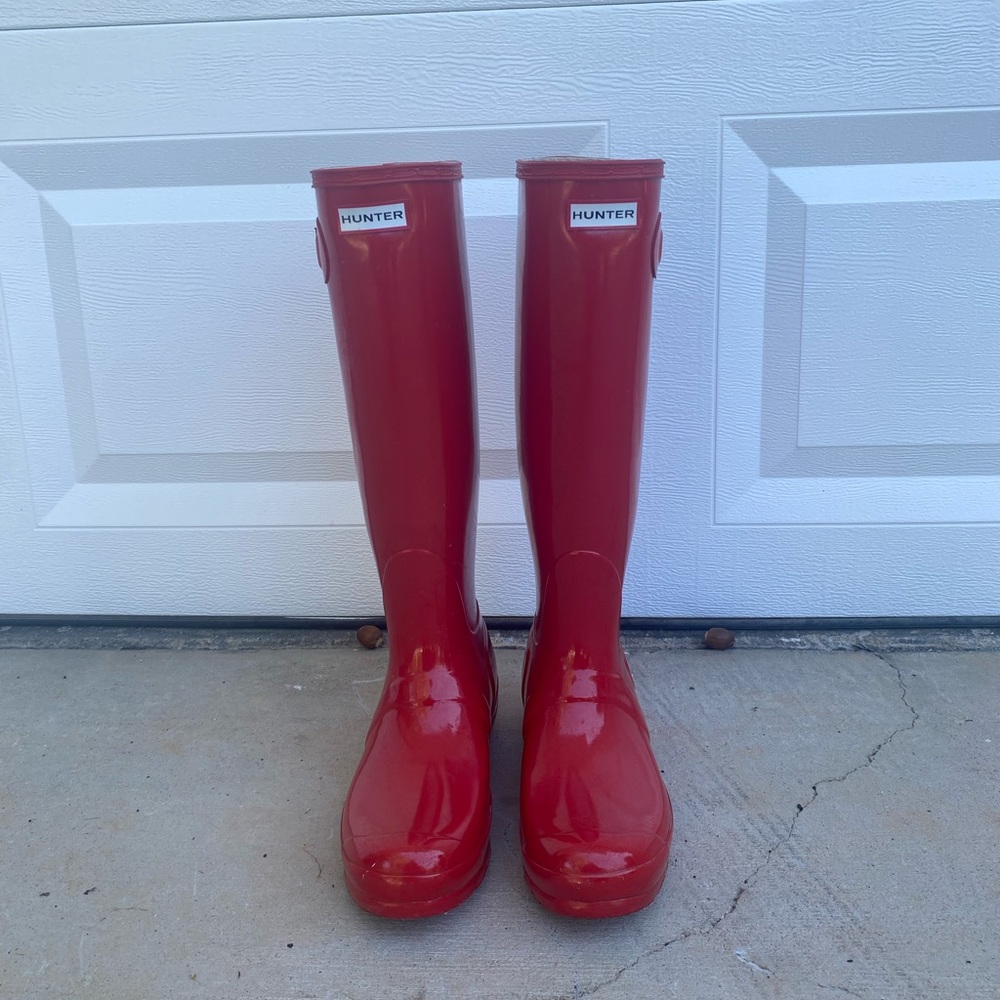 Hunter Rain Boots, Red size 8